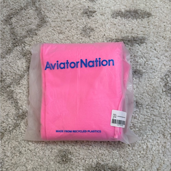 Aviator Nation Logo Sweatpants - NEON PINK - Picture 4 of 5